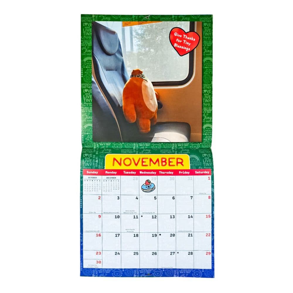 Tiny Headed Kingdom 2024 Wall Calendar November