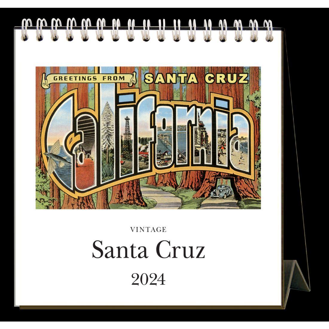 Santa Cruz Nostalgic 2024 Easel Desk Calendar