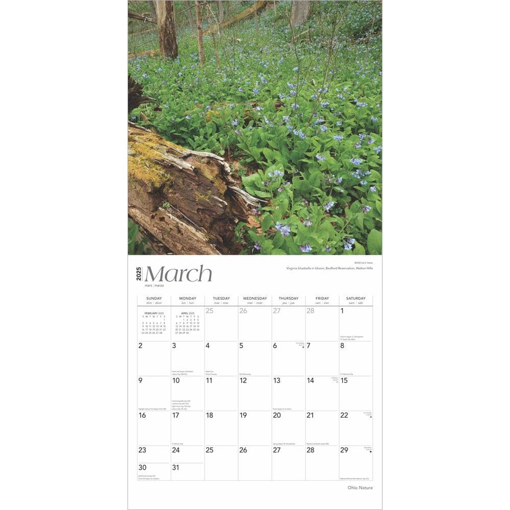 Ohio Nature 2025 Wall Calendar Second Alternate Image