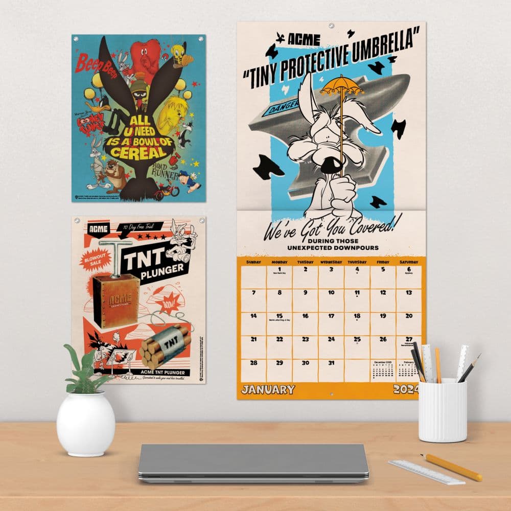 Looney Tunes Collectors Edition 2024 Wall Calendar - Calendars.com