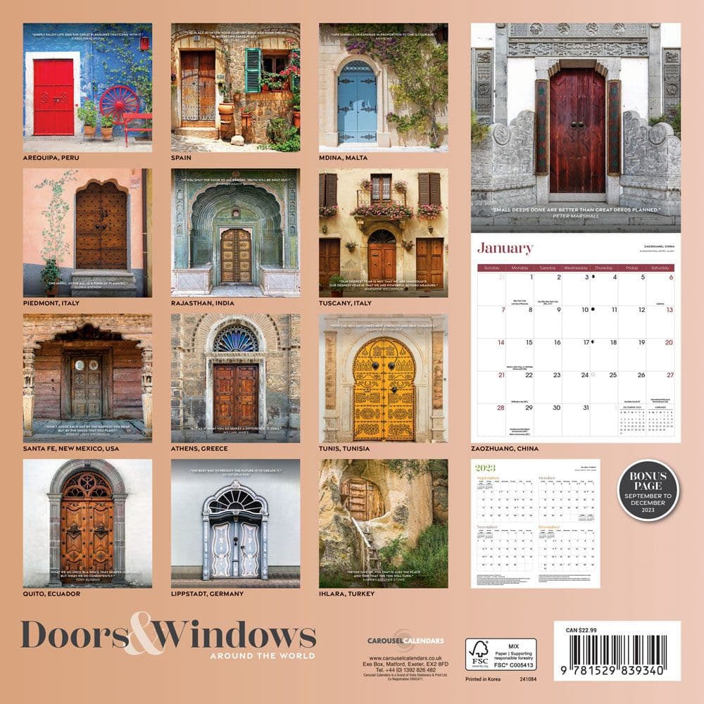 Doors and Windows 2024 Wall Calendar