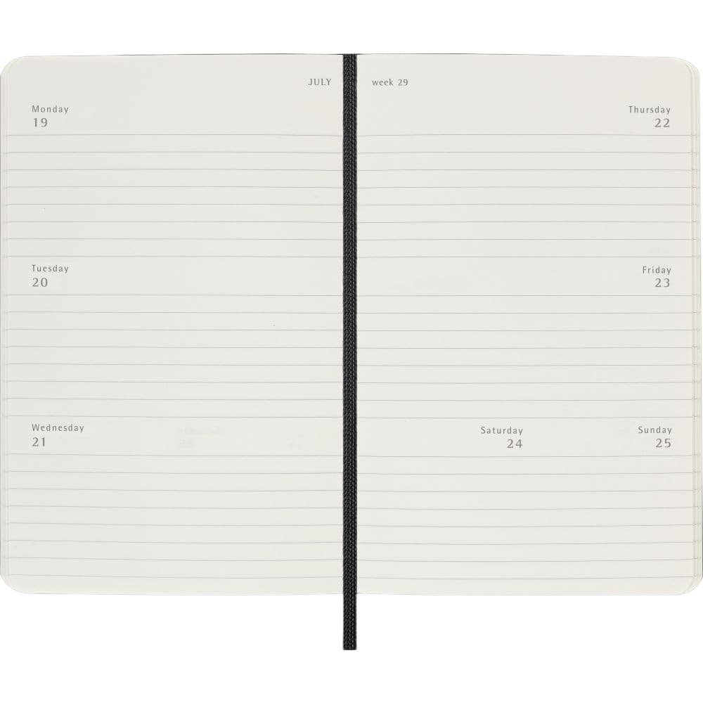 Moleskine Black 2027 Horizontal Soft Cover Pocket Planner Third Alternate Image