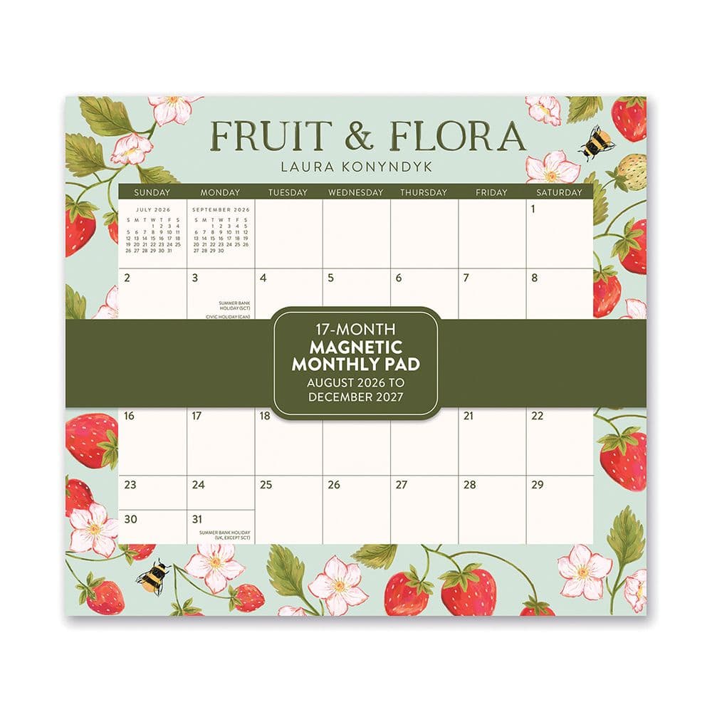 Fruit &amp; Flora 2027 Magnetic Wall Calendar Main Product Image