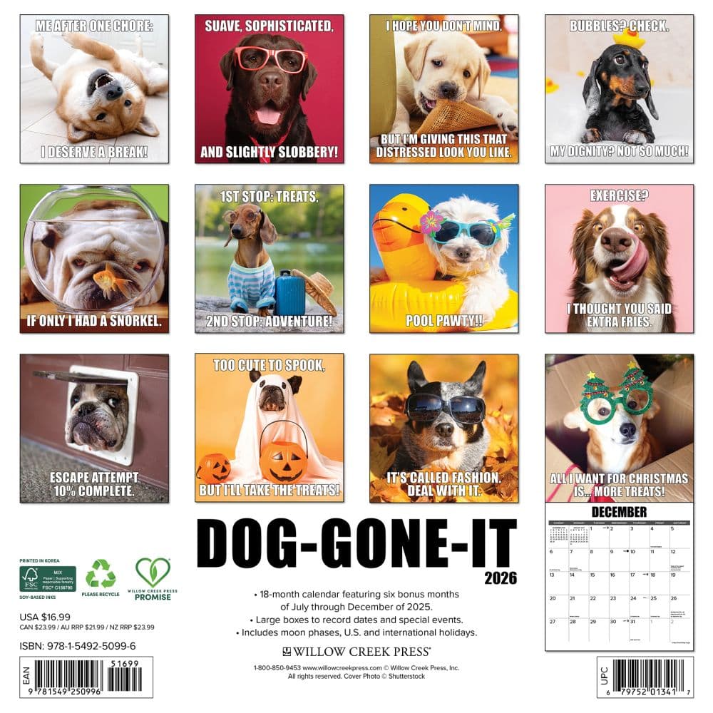 Dog Gone It 2026 Wall Calendar First Alternate Image