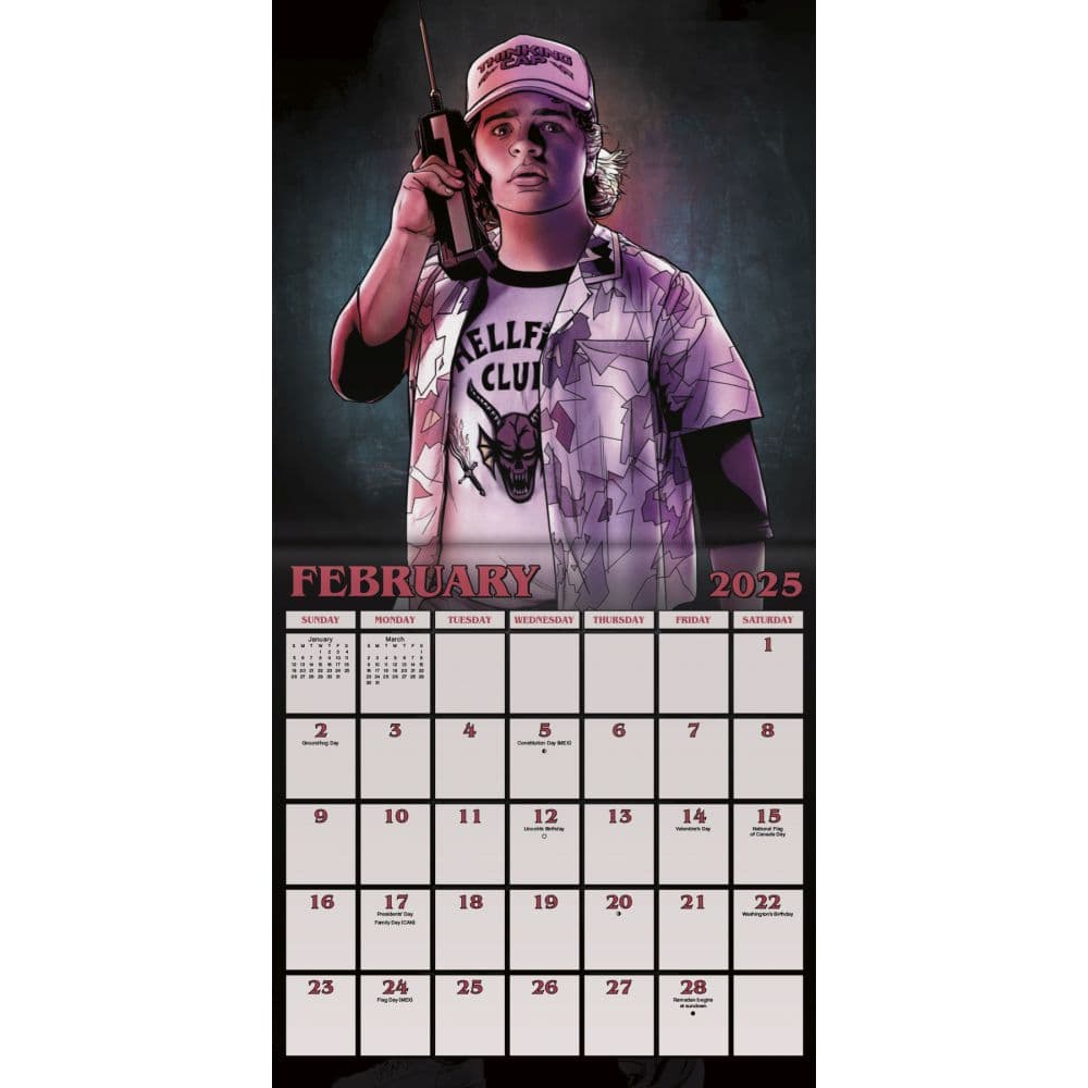 Stranger Things 2025 Mini Wall Calendar Alt2