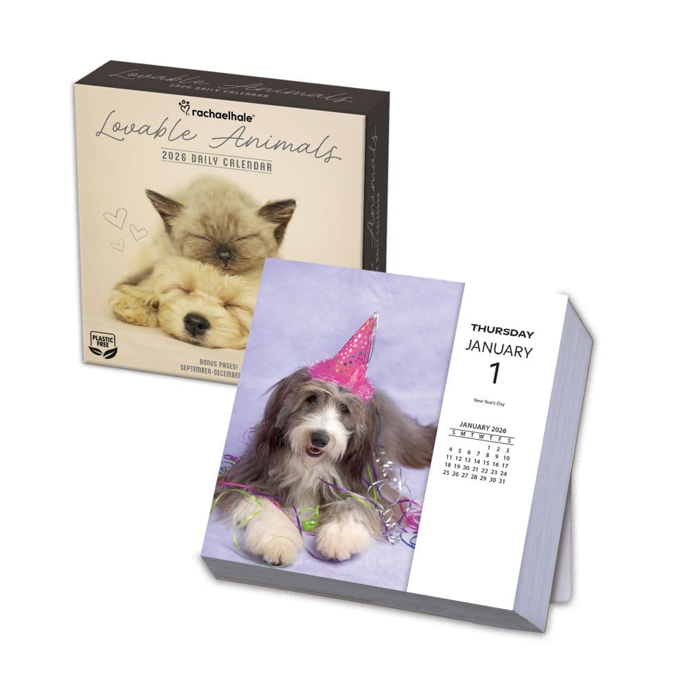 Rachael Hale Loveable Animals 2026 Desk Calendar Main Product Image