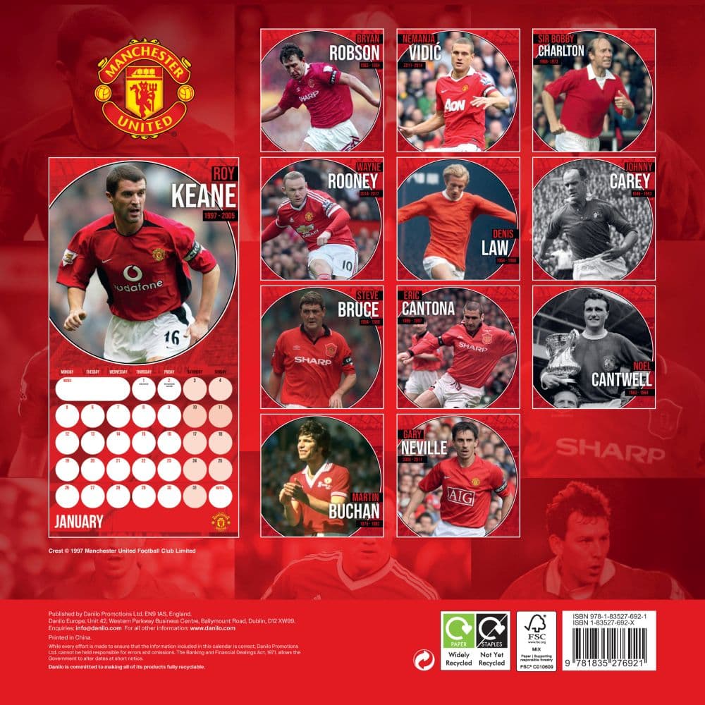 Manchester United 2026 Wall Calendar First Alternate Image
