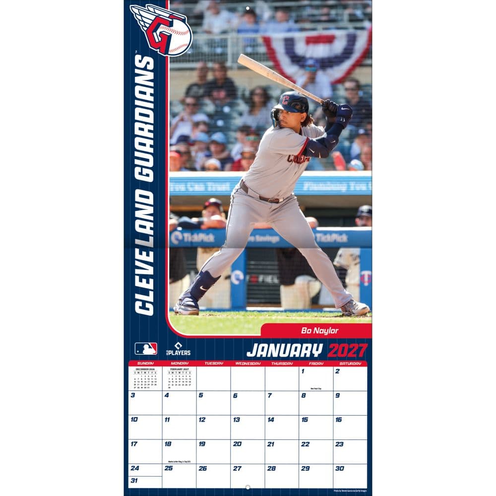 MLB Cleveland Guardians 2027 Wall Calendar Third Alternate Image