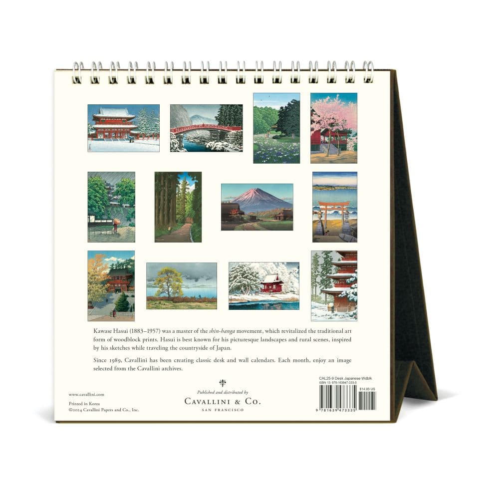 Japanese Woodblocks Art 2025 Easel Desk Calendar Second Alternate Image width=&quot;1000&quot; height=&quot;1000&quot;