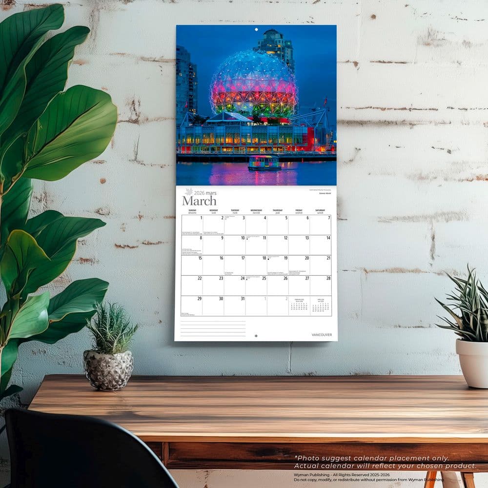 Vancouver 2026 Wall Calendar Fourth Alternate Image