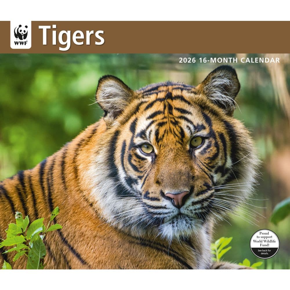 Tigers WWF 2026 Wall Calendar Main Image