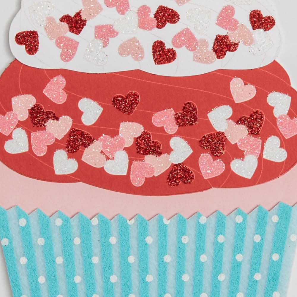 Die Cut Cupcake Valentine&#39;s Day Card Fifth Alternate Image width=&quot;1000&quot; height=&quot;1000&quot;