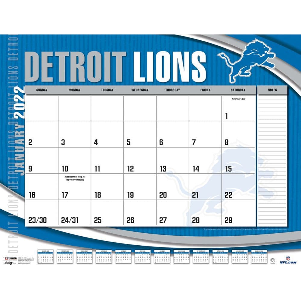 Detroit Lions Schedule 2022 Printable