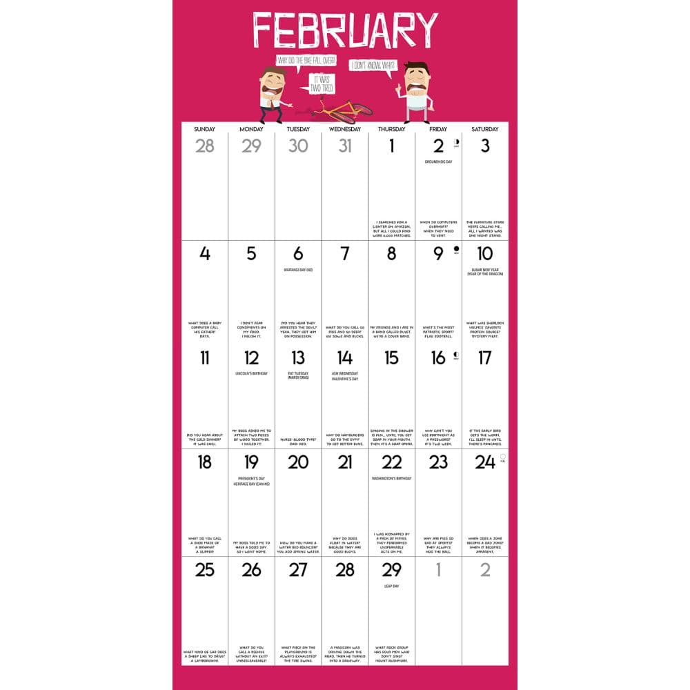 Bad Dad Jokes 2024 Wall Calendar