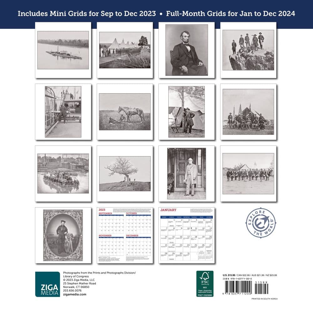 Civil War Chronology 2025 Wall Calendar