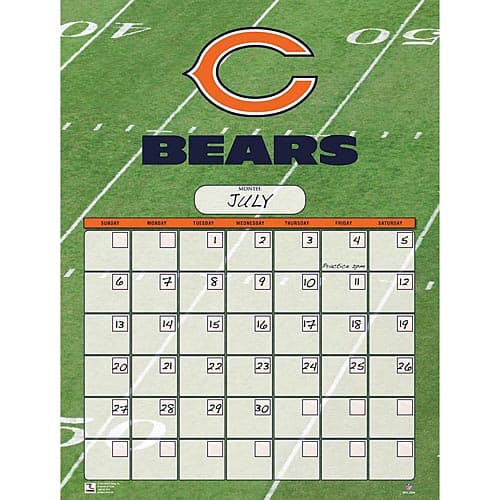 Chicago Bears Perpetual Calendar Main Image
