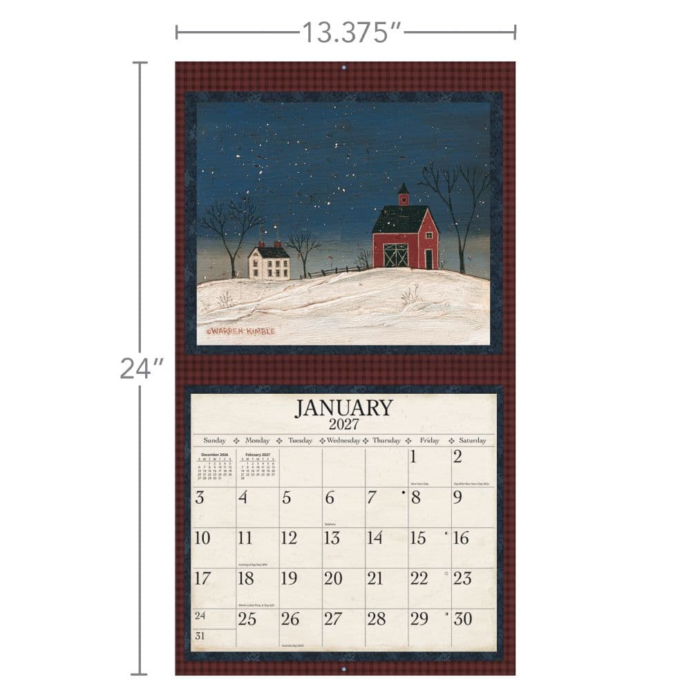 Warren Kimble 2027 Wall Calendar by Warren Kimble Third Alternate Image