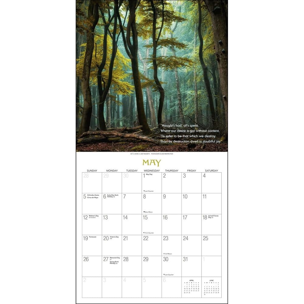 Witches Woods w/Quotes from MacBeth 2024 Wall Calendar Third Alternate Image width=&quot;1000&quot; height=&quot;1000&quot;