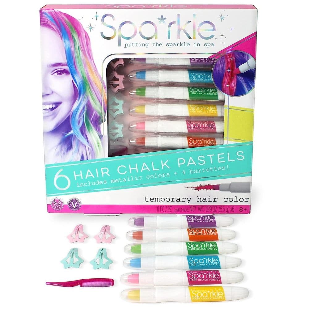 Spa Hair Chalk and Barrettes Set Second Alternate Image