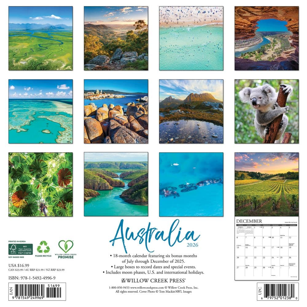 Australia 2026 Wall Calendar First Alternate Image