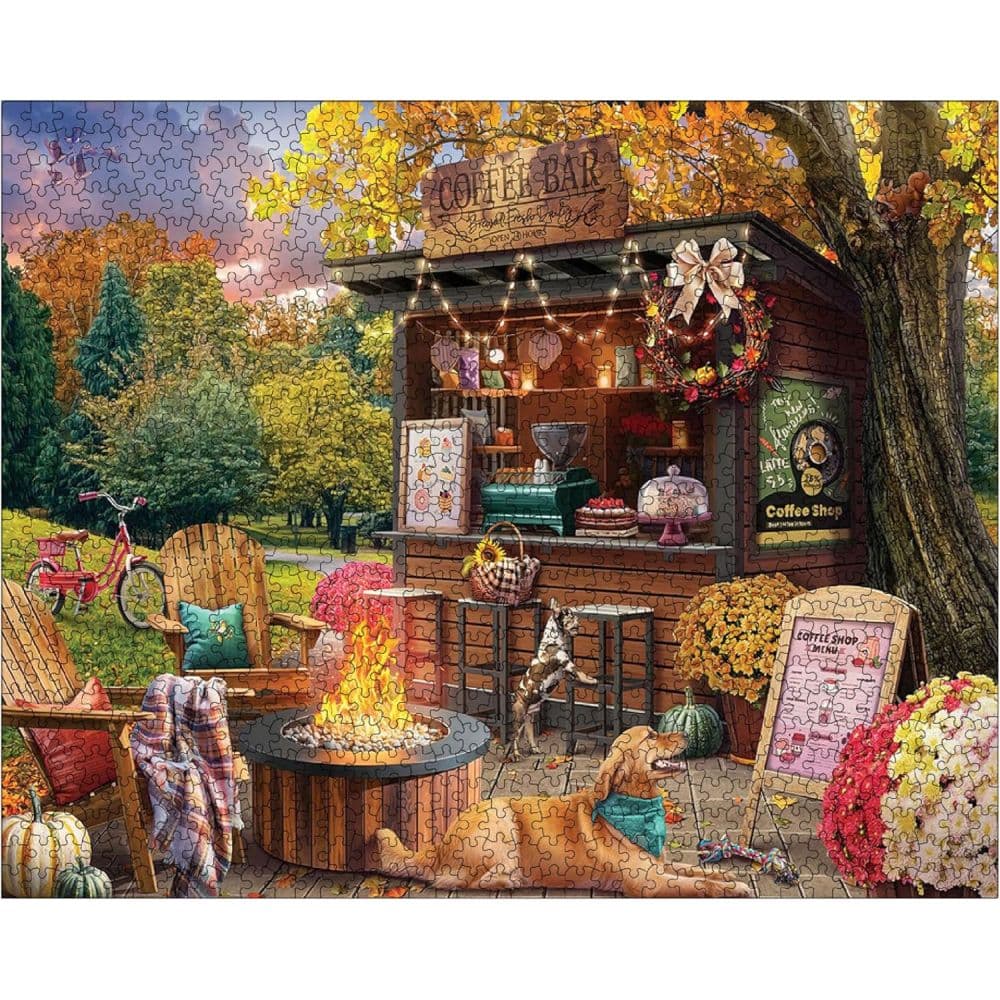 Parkside Coffee Retreat 1000 Piece Puzzle by Olena Stadnyk Second Alternate Image