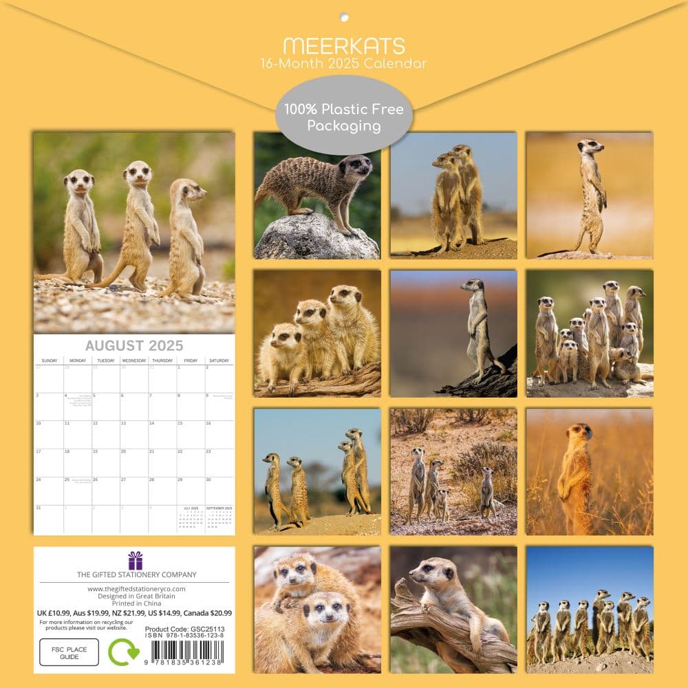 Meerkats 2025 Wall Calendar First Alternate Image width=&quot;1000&quot; height=&quot;1000&quot;