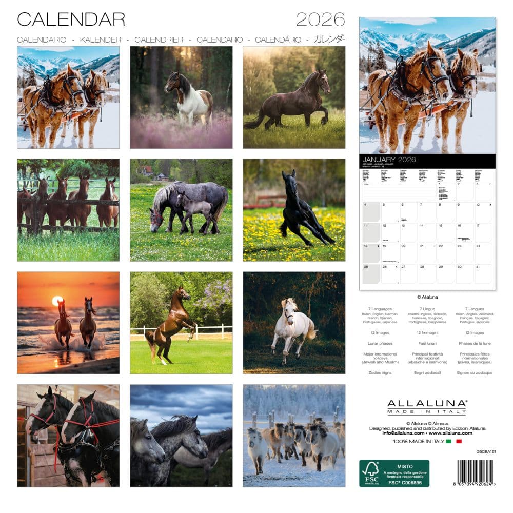 Horses 2026 Wall Calendar First Alternate Image