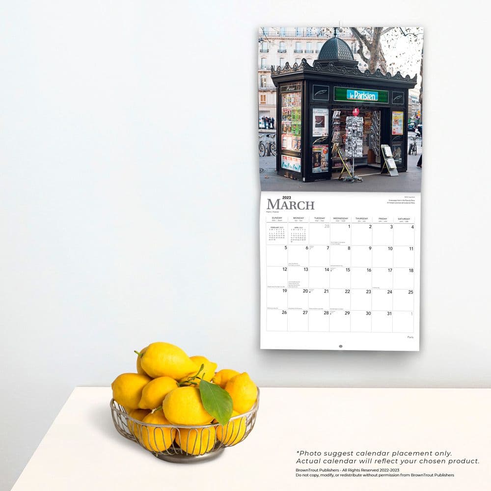 Paris 2023 Wall Calendar (ENGLISH FRENCH) - Calendars.com