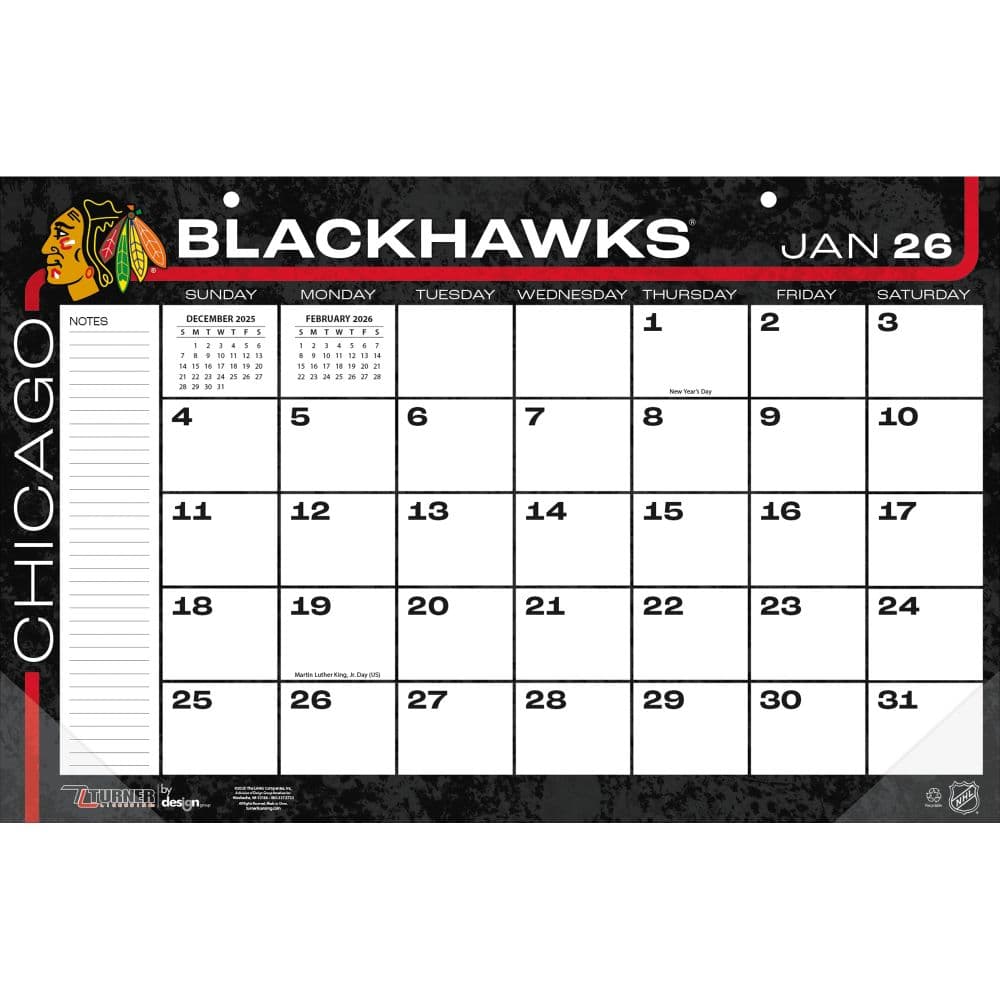 image NHL Chicago Blackhawks 2026 Desk Pad