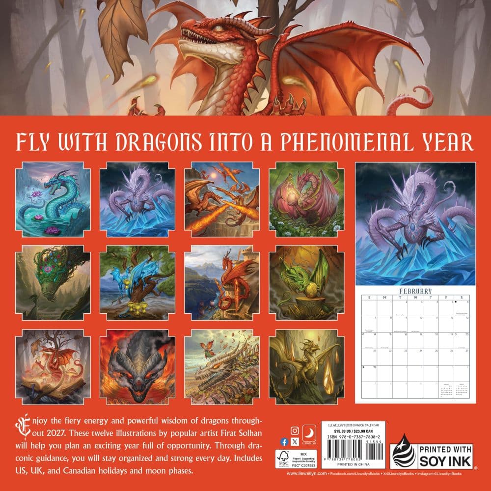 Dragon 2027 Wall Calendar First Alternate Image