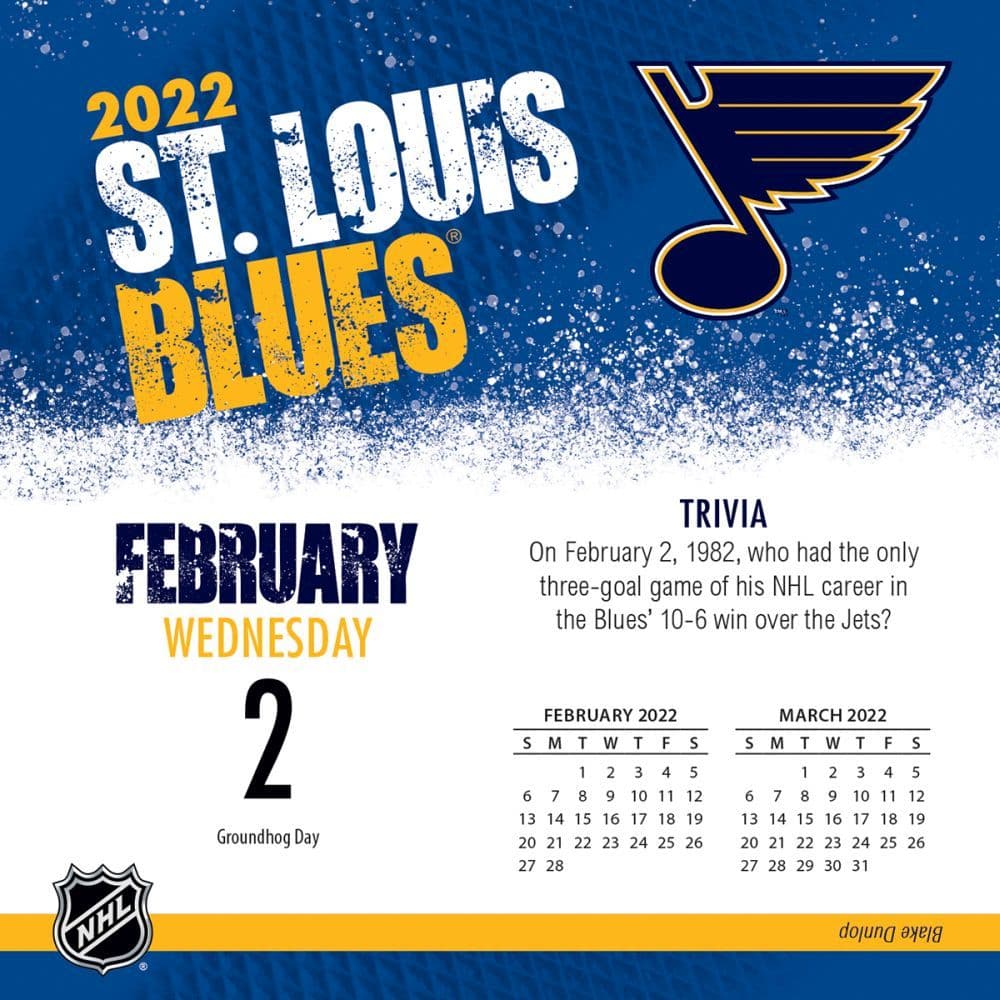 St Louis Blues 2022 Schedule Nhl St Louis Blues 2022 Desk Calendar - Calendars.com