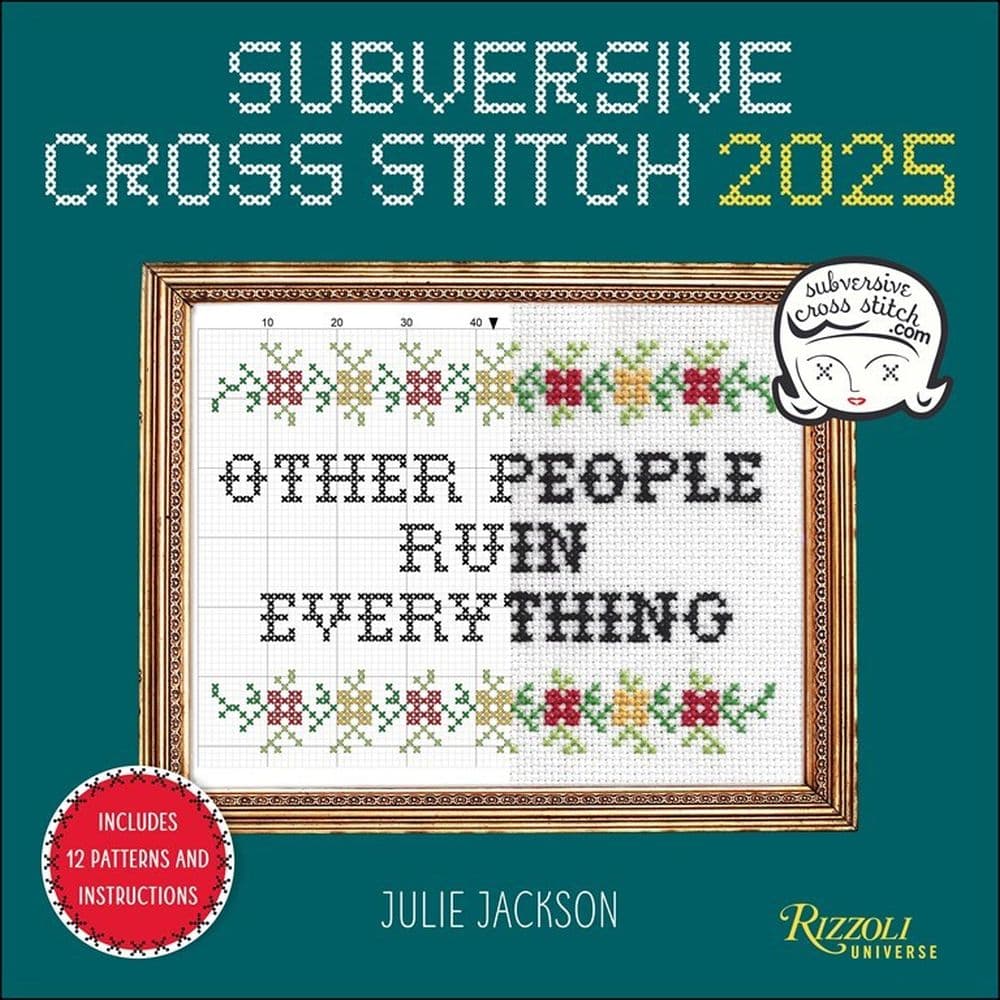 Cross Stitch 2025 Wall Calendar Main Product Image width=&quot;1000&quot; height=&quot;1000&quot;