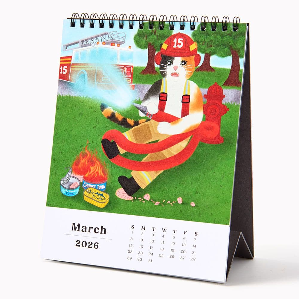 Catitude 2026 Easel Desk Calendar Fourth Alternate image
