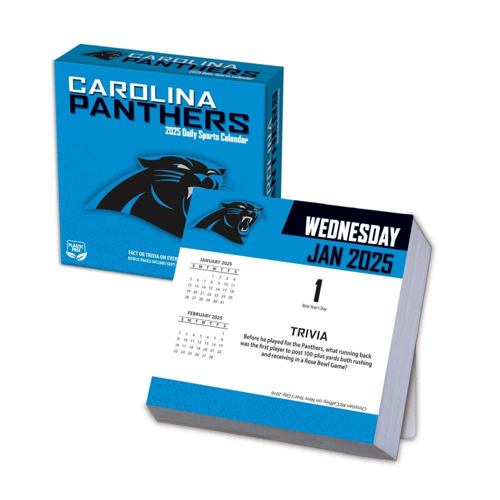 NFL Carolina Panthers 2025 Desk Calendar Main Image