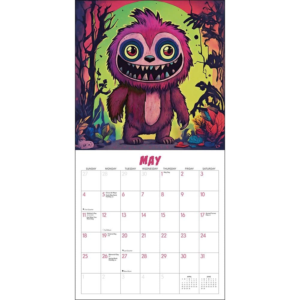 Kawaii Nightmares 2025 Wall Calendar Third Alternate Image width=&quot;1000&quot; height=&quot;1000&quot;