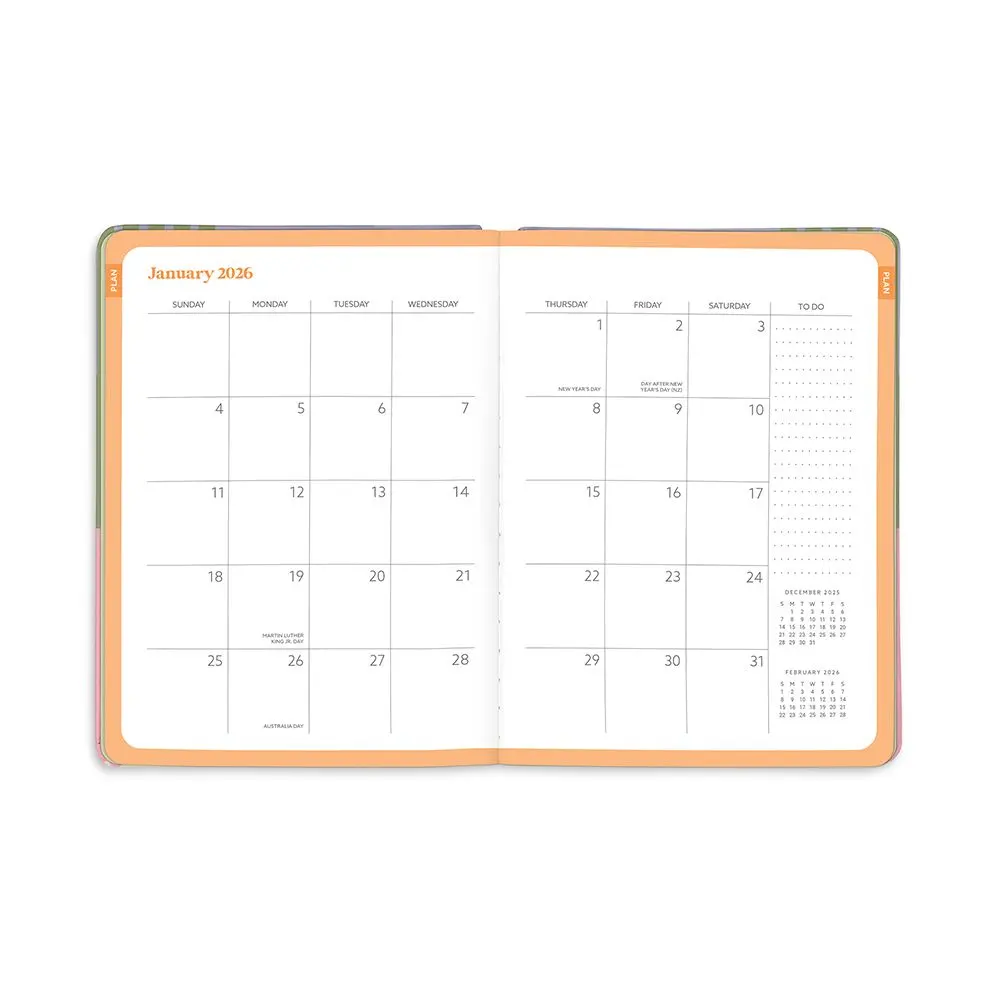 Color Block Good Day Monthly 2026 Planner