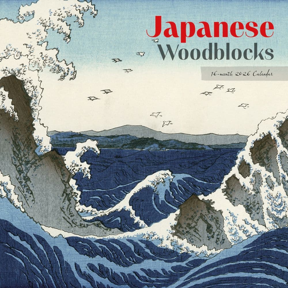 Japanese Woodblocks 2026 Wall Calendar  Main Image