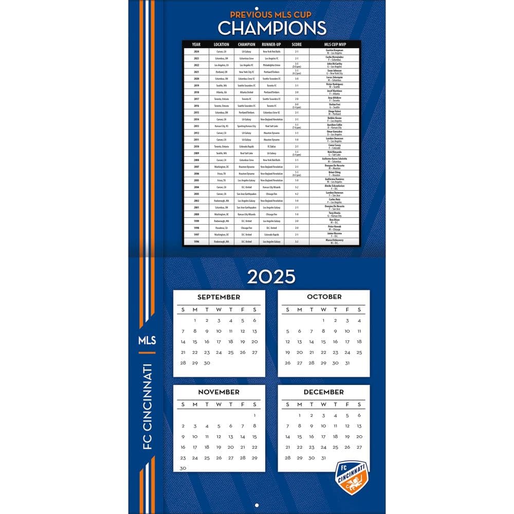 MLS Cincinnati FC 2026 Wall Calendar Second Alternate Image