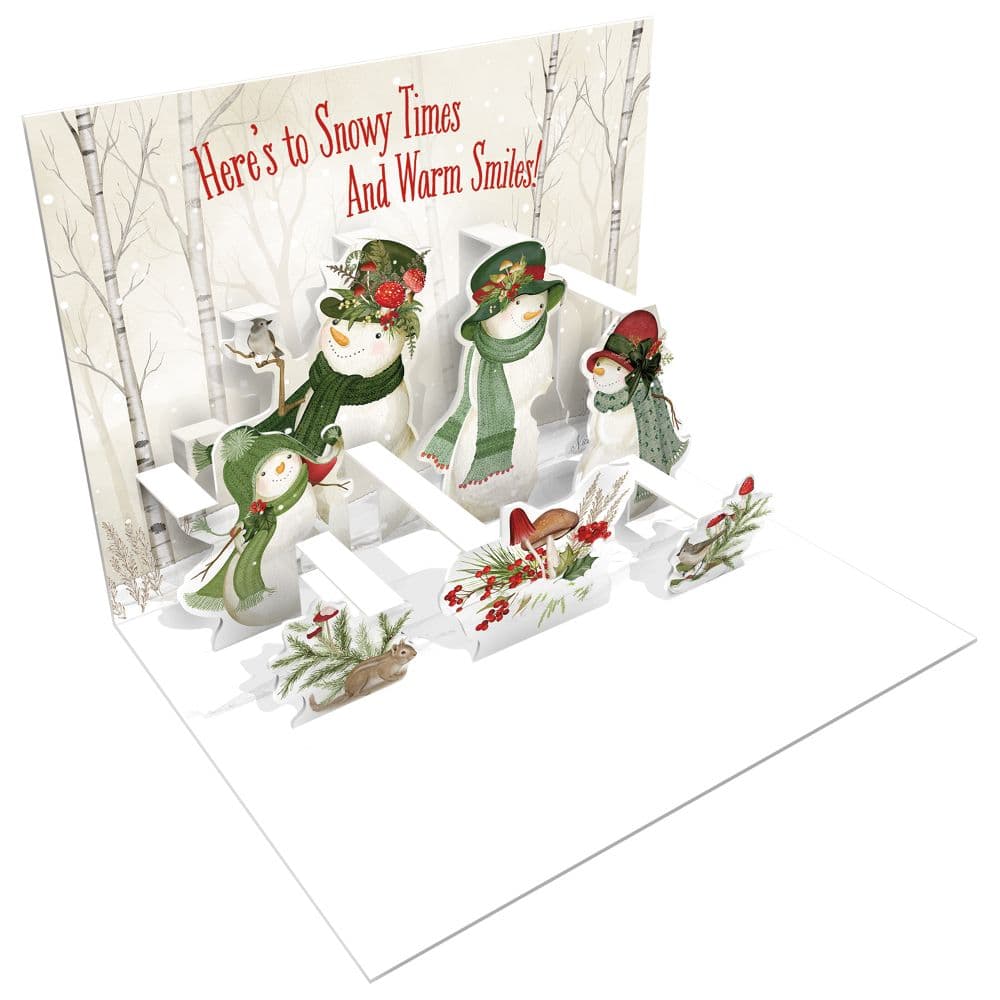 Woodland Snowman Pop-Up Christmas Cards First Alternate Image