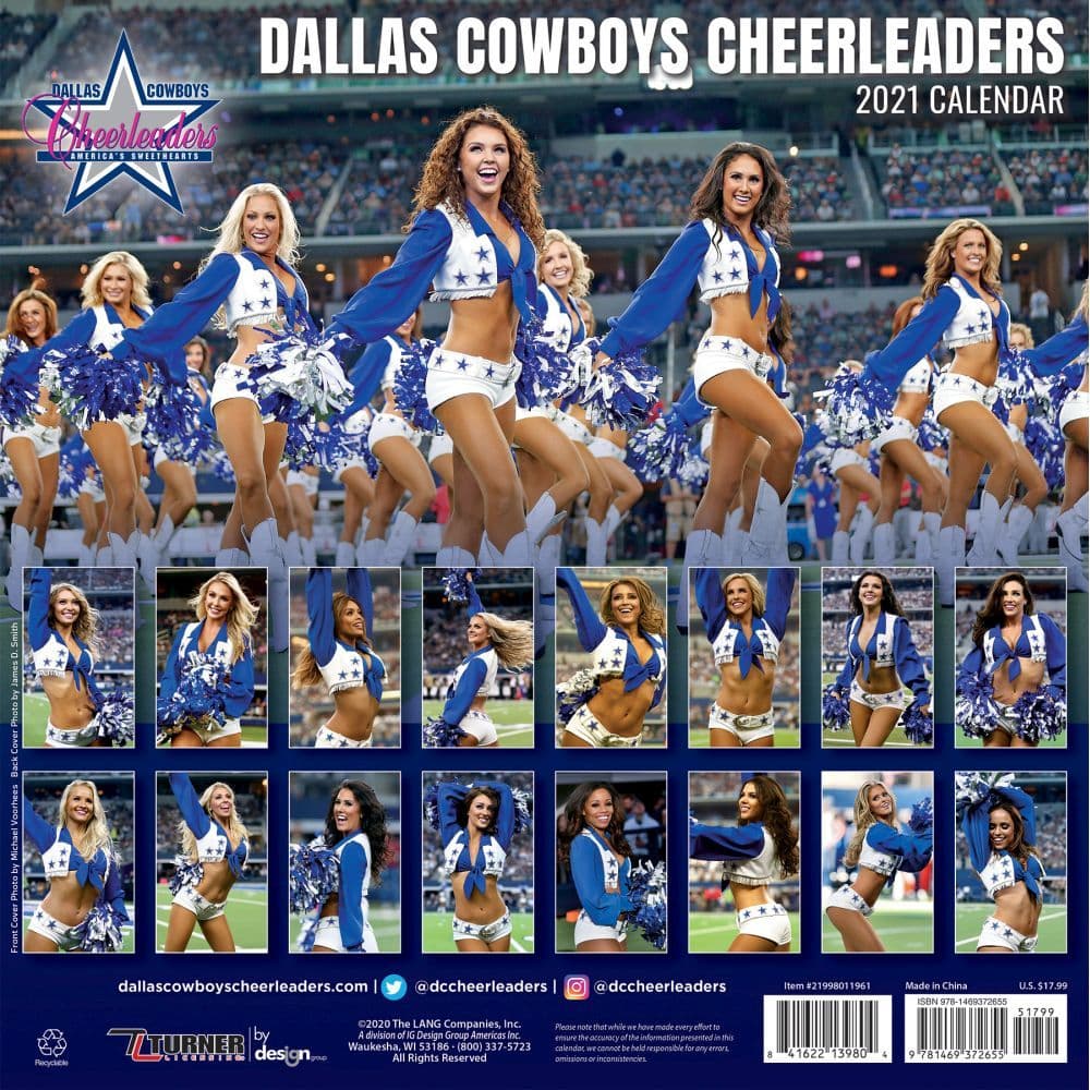 Dallas Cowboys Cheerleaders Wall Calendar