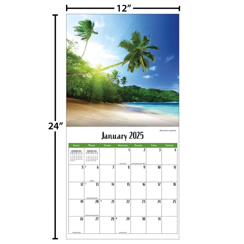 Beaches 2025 Wall Calendar - Calendars.com