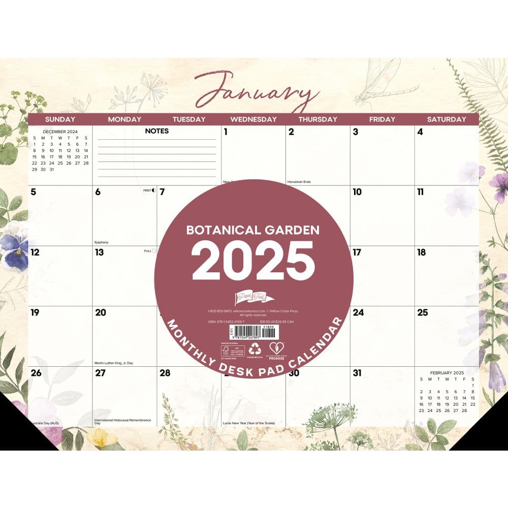 Botanical 2025 Desk Pad