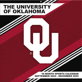 University of Oklahoma Sooner 2025 Wall Calendar
