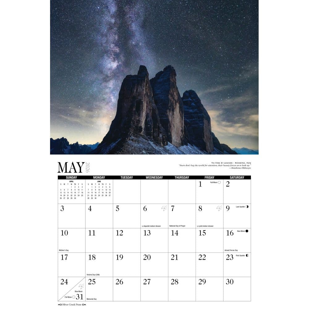Starry Night 2026 Wall Calendar Second Alternate Image
