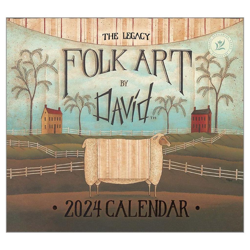 Folk Art by David 2024 Wall Calendar