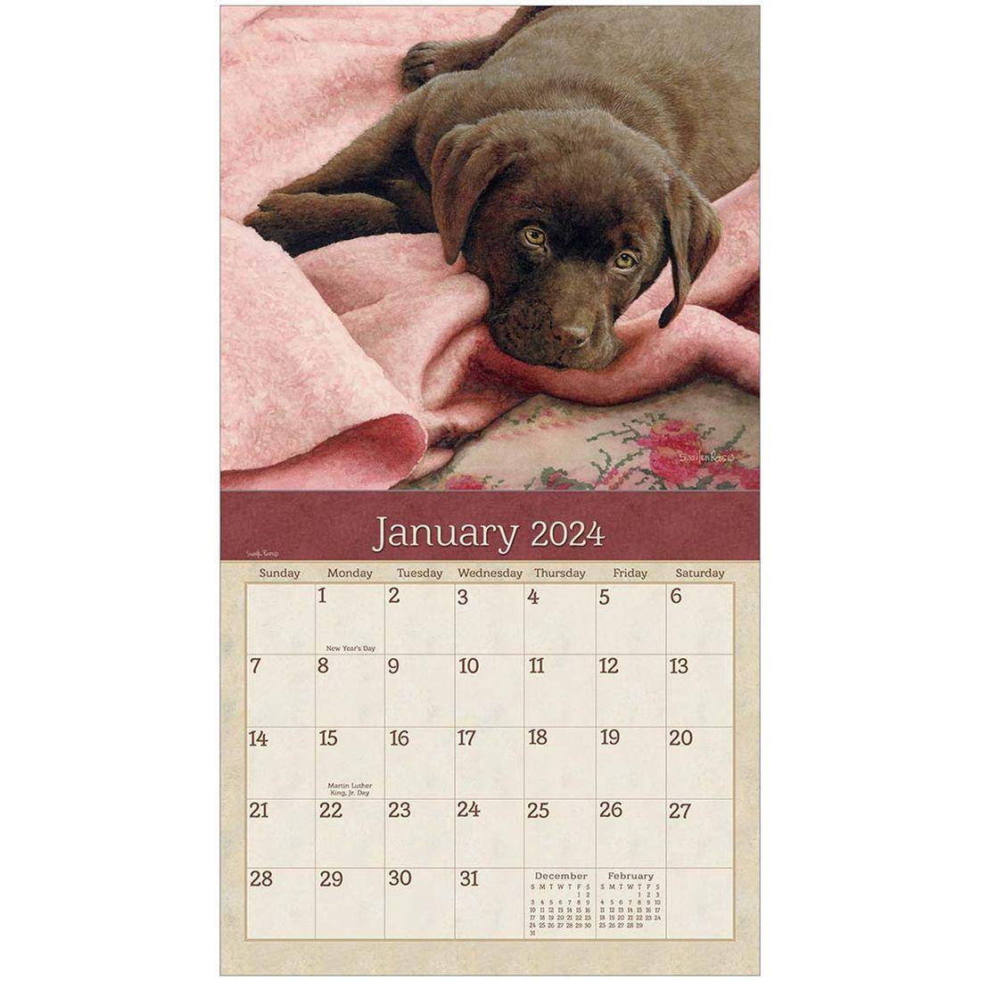 Puppies 2024 Wall Calendar