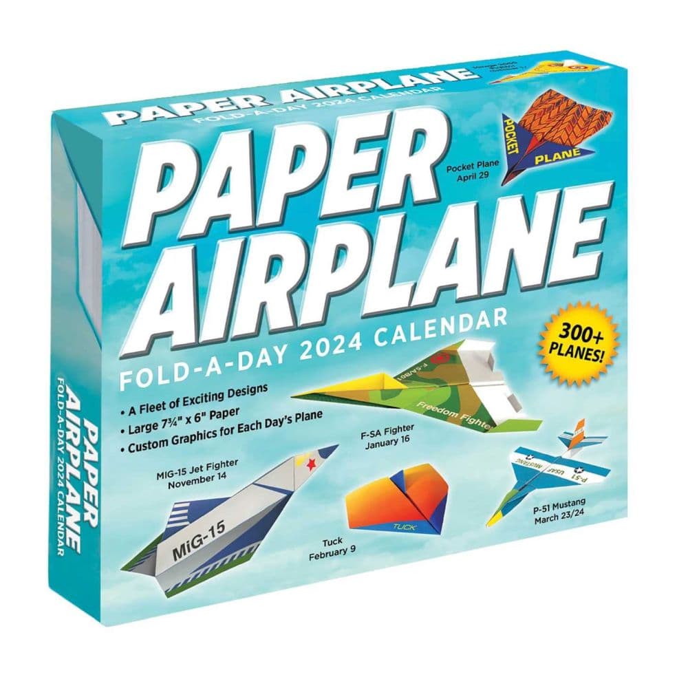 Paper Airplane 2024 Desk Calendar _Main
