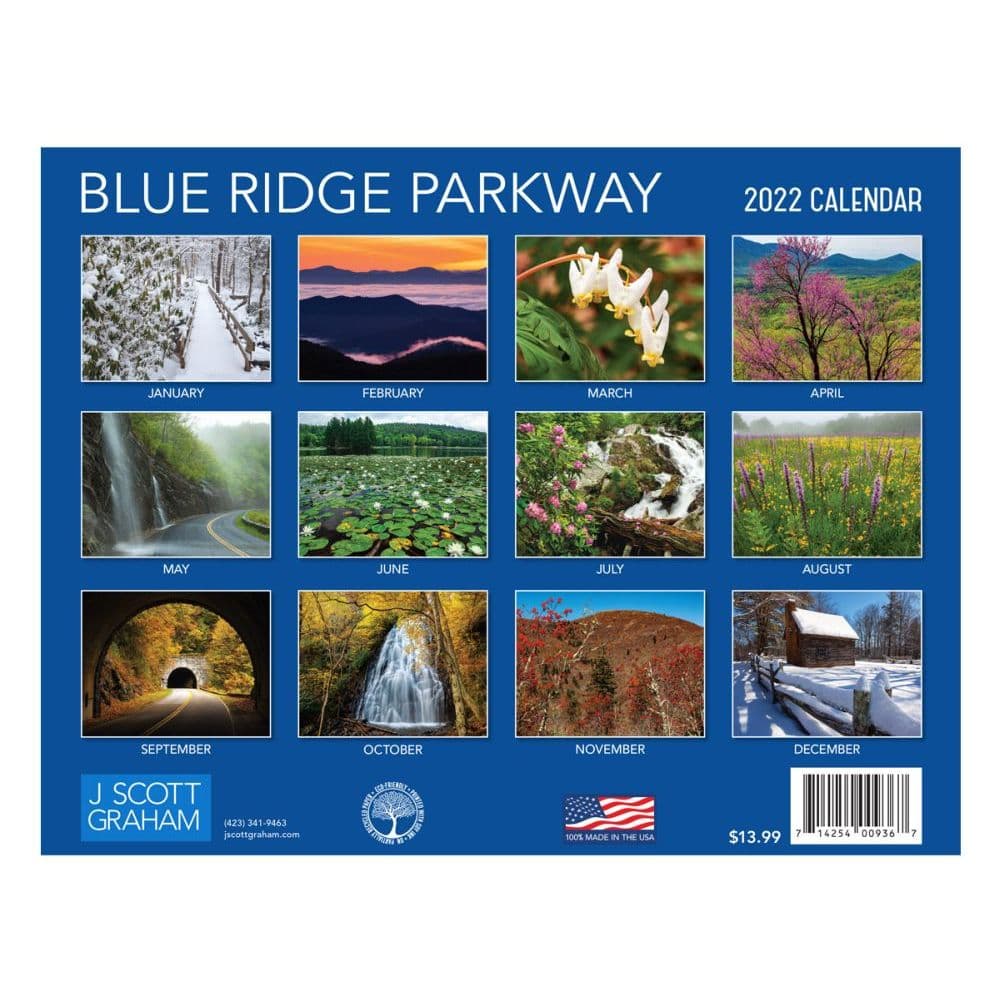 Blue Ridge Parkway 2022 Wall Calendar - Calendars.com