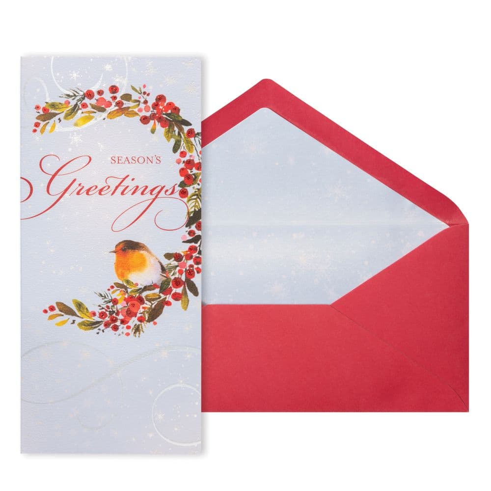 Robin on Grnery Berries 8 Count Boxed Christmas Cards Main Product Image width=&quot;1000&quot; height=&quot;1000&quot;