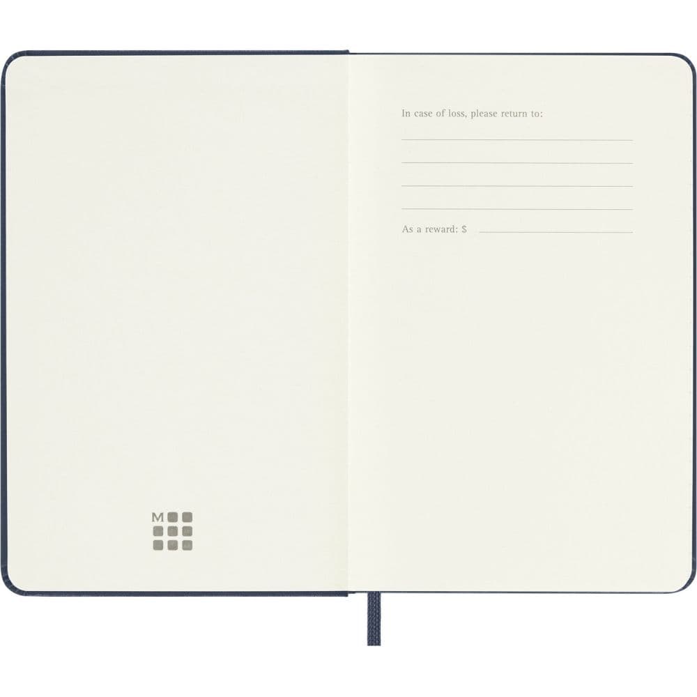 Moleskine Sapphire Blue Pocket Hard Cover 2027 Weekly Planner Sixth Alternate Image